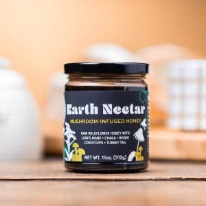 earth nectar: mushroom infused wildflower honey