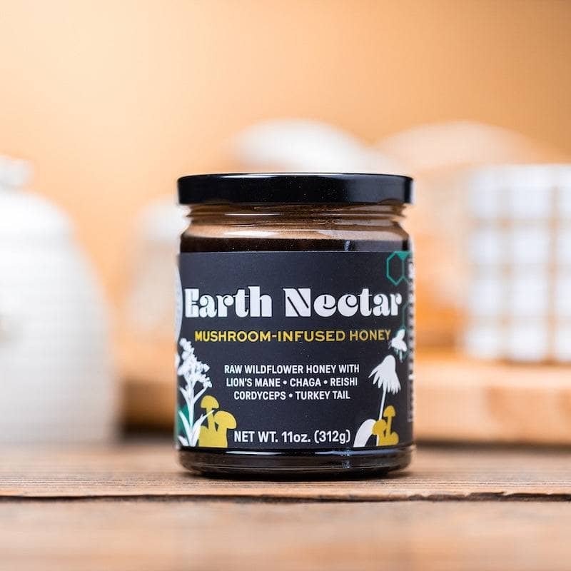 earth nectar: mushroom infused wildflower honey earth nectar: mushroom infused wildflower honey